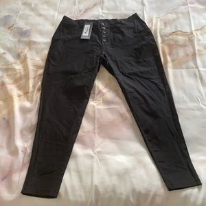 High waist black skinny “jean” 2X